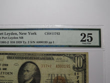 Load image into Gallery viewer, $10 1929 Port Leyden New York NY National Currency Bank Note Bill Ch #11742 VF25