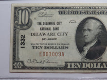 Load image into Gallery viewer, $10 1929 Delaware City Delaware National Currency Bank Note Bill #1332 VF30 PCGS