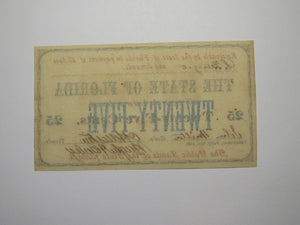$.25 1863 Tallahassee Florida Obsolete Currency Bank Note Bill State of FL UNC++