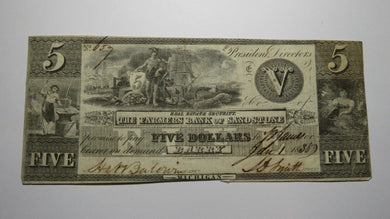 $5 1838 Barry Michigan MI Obsolete Currency Bank Note Bill! Sandstone Bank