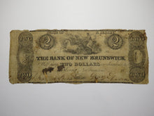 Load image into Gallery viewer, $2 1832 New Brunswick New Jersey Obsolete Currency Bank Note Bill Bank of NB