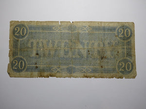 $20 1864 Richmond Virginia VA Confederate Currency Bank Note Bill RARE T67
