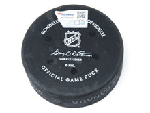 Load image into Gallery viewer, 2022-23 Edmonton Oilers Vs. Carolina Hurricanes Game Used NHL Puck -McDavid 4 Pt