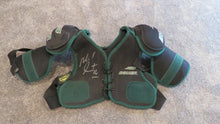 Load image into Gallery viewer, Michel Goulet Quebec Nordiques Jofa Game Used Bauer Hockey Shoulder Pads Signed