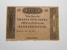 Load image into Gallery viewer, $.25 1818 Cincinnati Ohio OH Obsolete Currency Bank Note Bill Bank of Cincy