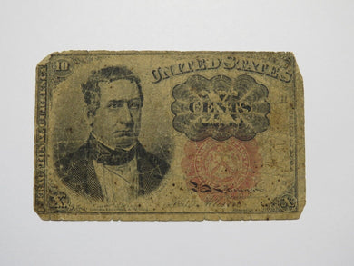 1874 $.10 Fifth Issue Fractional Currency Obsolete Bank Note Bill 5th Good