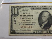 Load image into Gallery viewer, $10 1929 Barnegat New Jersey NJ National Currency Bank Note Bill Ch. #8497 VF30