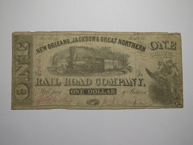 $1 1861 New Orleans Louisiana LA Obsolete Currency Bank Note Jackson Great North