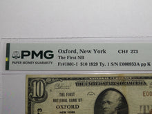 Load image into Gallery viewer, $10 1929 Oxford New York National Currency Bank Note Bill Ch. #273 VF25 PMG