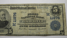 Load image into Gallery viewer, $5 1902 Wood River Illinois IL National Currency Bank Note Bill Ch. #11876 FINE!