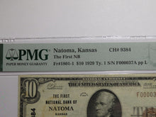Load image into Gallery viewer, $10 1929 Natoma Kansas KS National Currency Bank Note Bill Ch. #9384 VF30 PMG