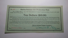 Load image into Gallery viewer, $10 1915 Kelvin-Sultana Copper Company Ore Production Obsolete Currency Note