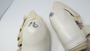 Michel Goulet Quebec Nordiques Jofa Game Used Hockey Elbow Pads Signed by Goulet