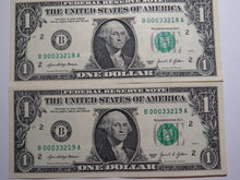 Load image into Gallery viewer, 3 $1 2021 Consecutive Low Serial Numbers Federal Reserve Bank Notes New York
