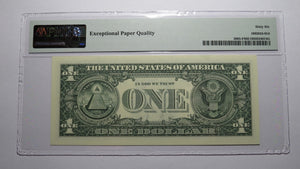 $1 2017 Radar Serial Number Federal Reserve Currency Bank Note Bill PMG UNC66EPQ