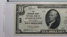 Load image into Gallery viewer, $10 1929 Flemington New Jersey NJ National Currency Bank Note Bill #892 VF35EPQ
