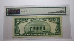 $5 1929 West Englewood New Jersey National Currency Bank Note Bill #12402 XF40