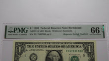 Load image into Gallery viewer, 2 $1 1999 &amp; 2001 Matching Repeater Serial Numbers Federal Reserve Bank Bills