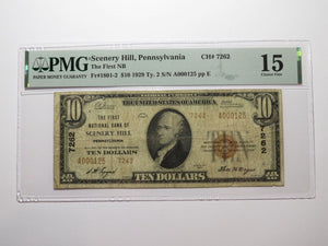 $10 1929 Scenery Hill Pennsylvania PA National Currency Bank Note Bill #7262 F15