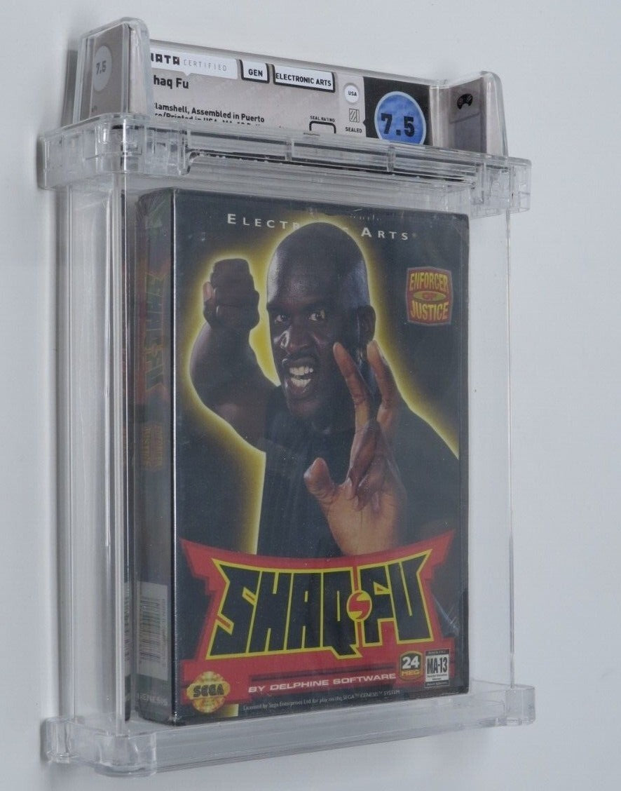 Brand New Shaq Fu Sega Genesis Factory Sealed Video Game Wata Graded 7.5 B+ Seal