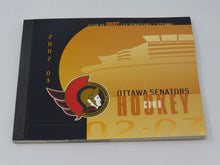 Load image into Gallery viewer, 2002-03 Ottawa Senators Unused Full Regular Season Hockey Ticket Book All Games
