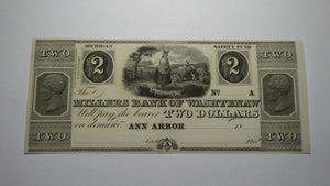 $2 18__ Ann Arbor Michigan MI Obsolete Currency Bank Note Bill! Miller's Bank 