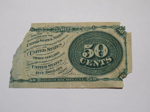 $.50 Fourth Issue Fractional Currency Obsolete Bank Note Bill 4th Stanton