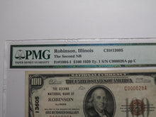 Load image into Gallery viewer, $100 1929 Robinson Illinois National Currency Bank Note Bill Ch. #13605 VF35 PMG