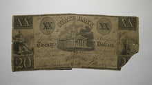 Load image into Gallery viewer, $20 1841 Indianapolis Indiana IN Obsolete Currency Bank Note Bill! State Bank