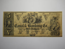 Load image into Gallery viewer, $5 18__ New Orleans Louisiana Obsolete Currency Bank Note Remainder Canal UNC+