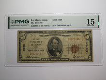 Load image into Gallery viewer, $5 1929 Le Mars Iowa IA National Currency Bank Note Bill Charter #2728 F15 PMG