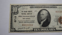 Load image into Gallery viewer, $10 1929 Point Pleasant Beach New Jersey NJ National Currency Bank Note Bill Pt.