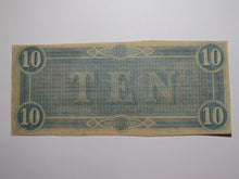 Load image into Gallery viewer, $10 1864 Richmond Virginia VA Confederate Currency Bank Note Bill RARE T68 VF