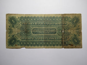 $5 1873 Columbia South Carolina SC Obsolete Currency Bank Note Building & Loan