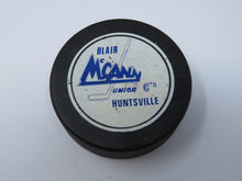 Load image into Gallery viewer, Huntsville Blair McCann Game Used OHA Official Viceroy Hockey Puck Ontario