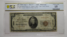 Load image into Gallery viewer, $20 1929 Thief River Falls Minnesota National Currency Bank Note Bill #5894 PCGS