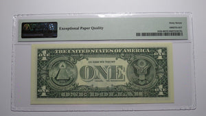 $1 2003 Repeater Serial Number Federal Reserve Currency Bank Note Bill PMG UNC67