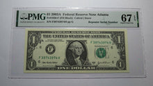 Load image into Gallery viewer, $1 2003 Repeater Serial Number Federal Reserve Currency Bank Note Bill PMG UNC67
