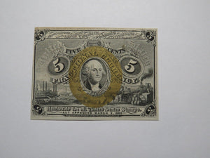 1863 $.05 Second Issue Fractional Currency Obsolete Bank Note Bill 2nd AU USA