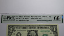 Load image into Gallery viewer, $1 2003A Repeater Serial Number Federal Reserve Currency Bank Note Bill UNC66EPQ