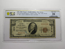 Load image into Gallery viewer, $10 1929 South Amboy New Jersey National Currency Bank Note Bill #3878 VF20 PCGS