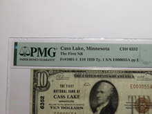 Load image into Gallery viewer, $10 1929 Cass Lake Minnesota MN National Currency Bank Note Bill #6352 VF25 PMG