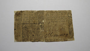 1763 Eighteen Pence New Jersey NJ Colonial Currency Note Bill! RARE ISSUE 18d