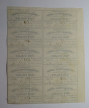 Load image into Gallery viewer, $4 1861 Confederate Bond Coupon Certificate Uncut Sheet Currency Bank Note Bill
