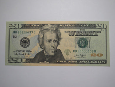 $20 2013 Radar Serial Number Federal Reserve Currency Bank Note Bill #93655639