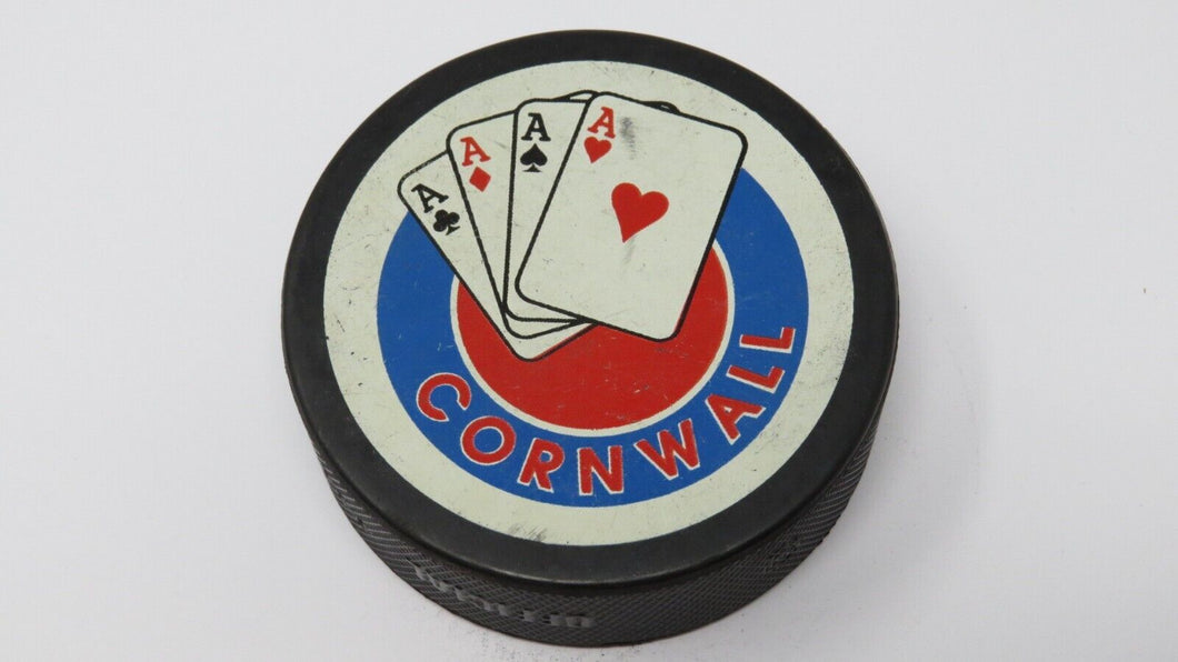 Cornwall Aces AHL Official Viceroy InGlasco Game Puck Defunct Hockey Team 90's