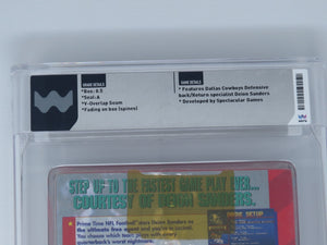 NFL Prime Time Football w/ Deion Sanders Sega Genesis Video Game Wata Graded 8.5