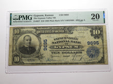 Load image into Gallery viewer, $10 1902 Gypsum Kansas KS National Currency Bank Note Bill Ch #9695 VF20 PMG