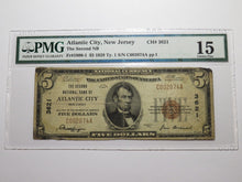 Load image into Gallery viewer, $5 1929 Atlantic City New Jersey NJ National Currency Bank Note Bill #3621 RARE