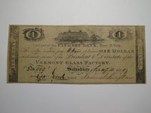Load image into Gallery viewer, $1 1814 Salisbury Vermont VT Obsolete Currency Bank Note Bill! VT Glass Factory